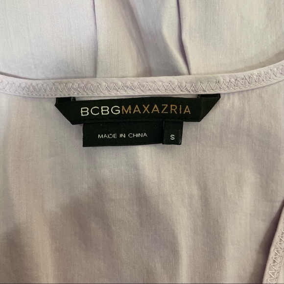 BCBGMAXAZRIA Lavender Wrap Tie Waist Blouse - Picture 4 of 7